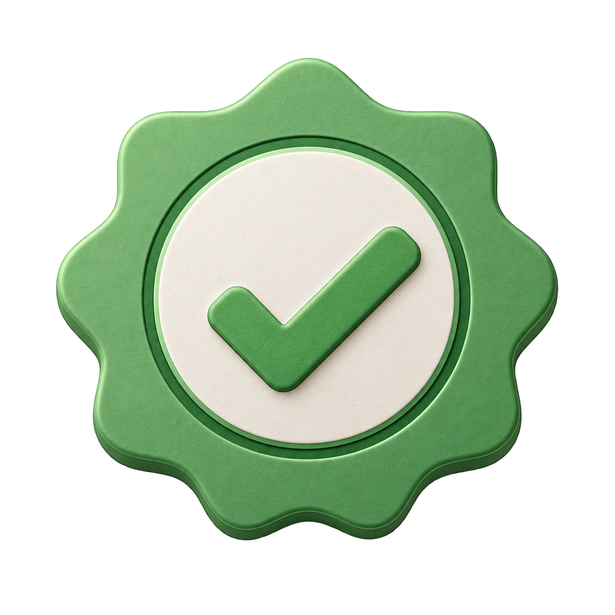 Green approval seal