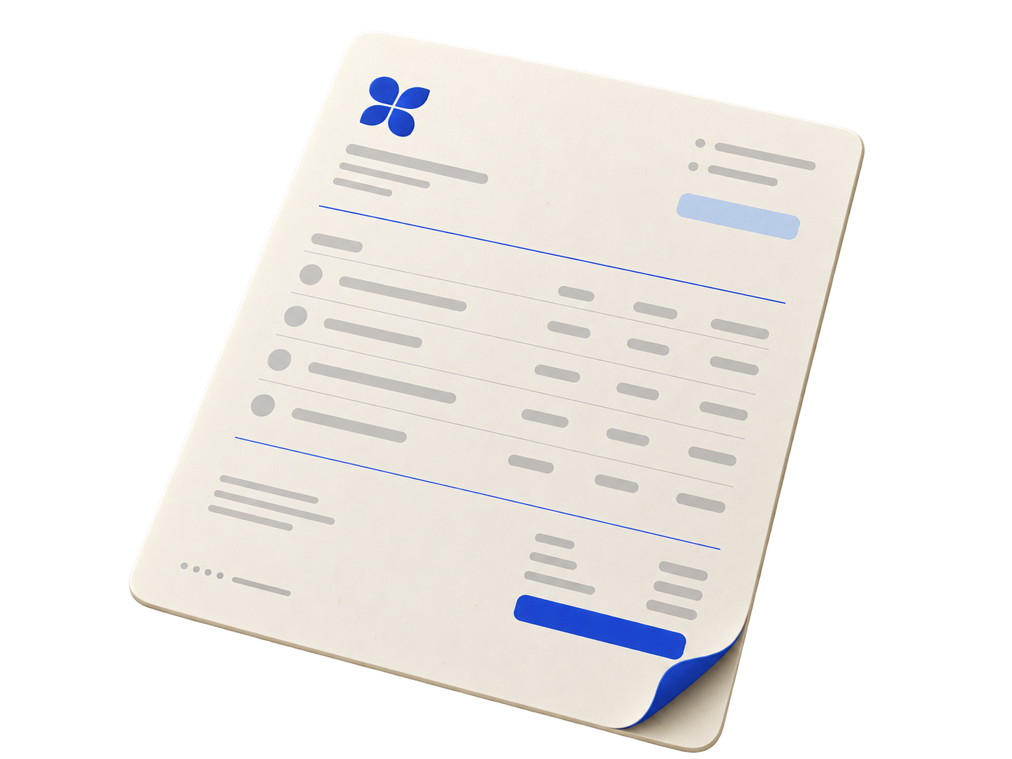 Project ledger sheet with approval rows